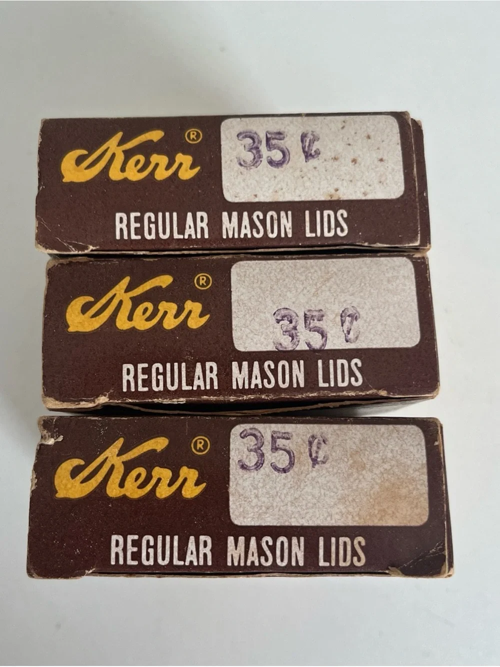 Vintage Kerr Bundle Regular Mouth Canning Lids Mason Jar Lids 3 Packs Of 12 Lids